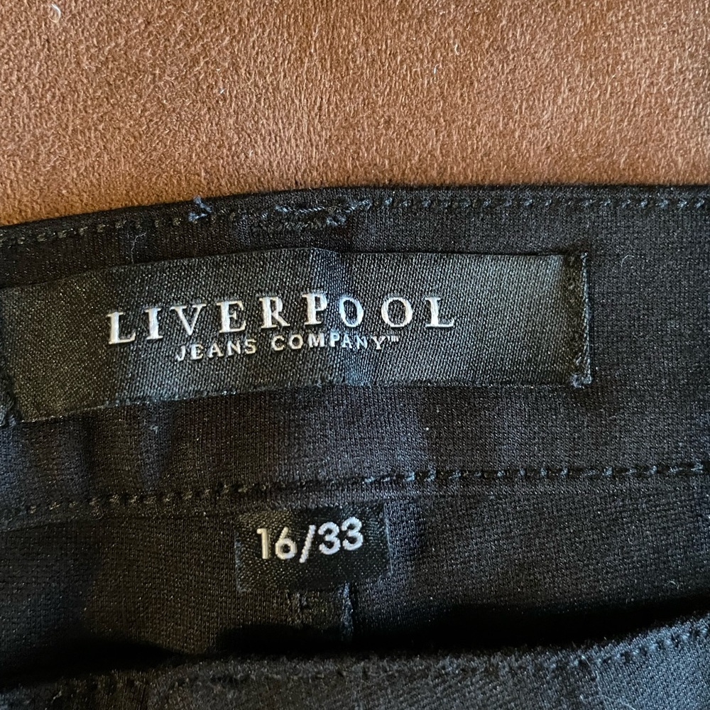 Liverpool black stretch skinny jeans, size 16